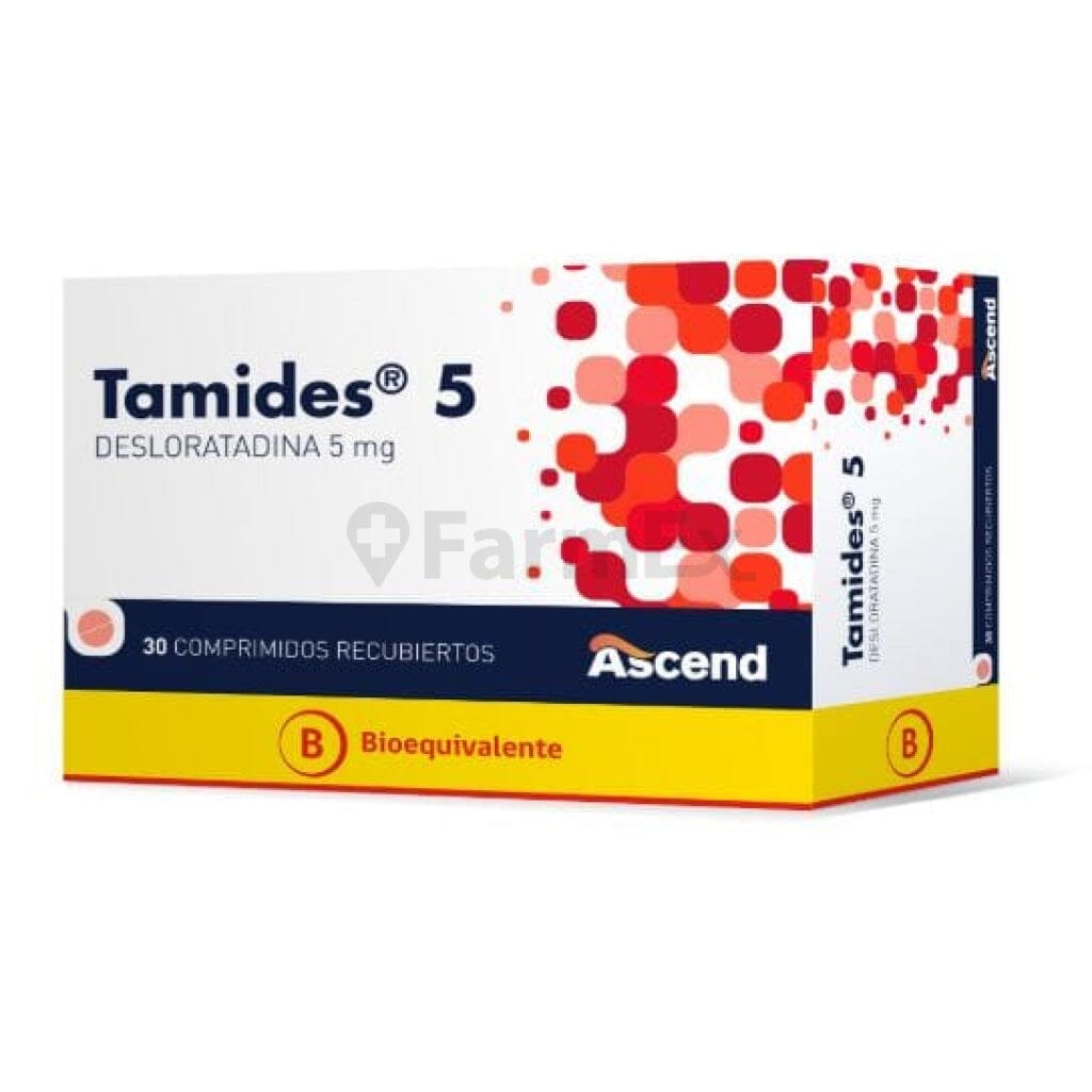 Tamides Desloratadina 5 Mg 30 Comprimidos Recubiertos Farmex-Pluxee-Persistente